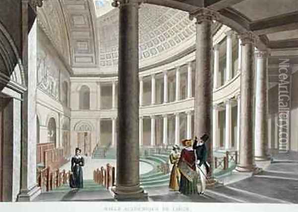 Interior of the Academy at Liege from Choix des Monuments Edifices et Maisons les plus remarquables du Royaume des Pays Bas Oil Painting - Pierre Jacques Goetghebuer