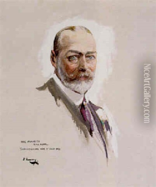 Portrait Of George V Oil Painting - John Lavery