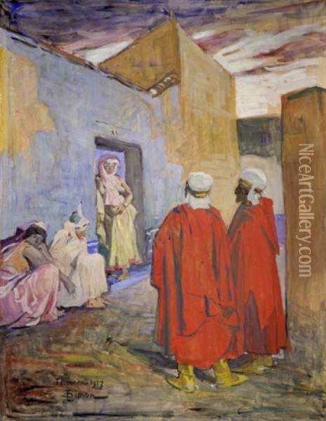 Les Prostituees De Tlemcen Oil Painting - Lucien Simon