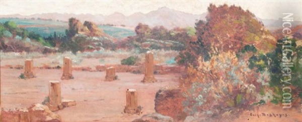 Ruines De Tipaza Oil Painting - Eugene F. A. Deshayes