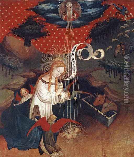 Birth of Jesus 1424 Oil Painting - Master Francke