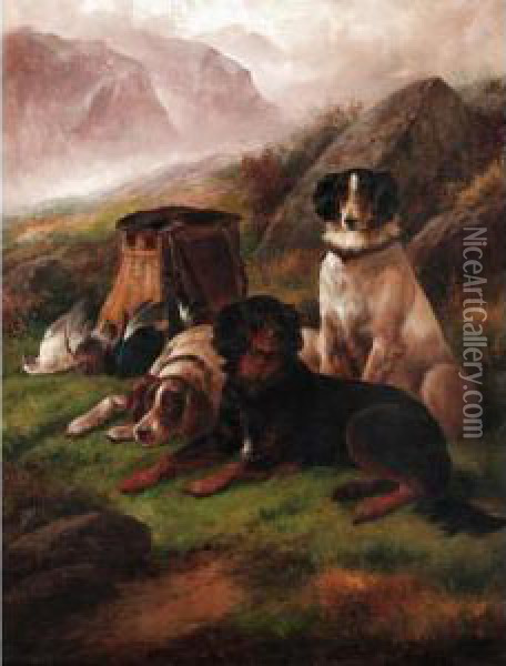 Guarding The Day's Bag Oil Painting - John Gifford