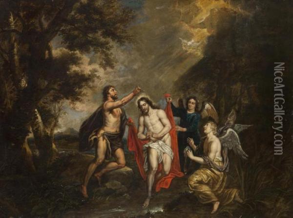 Battesimo Di Cristo Oil Painting - Pieter van Lint