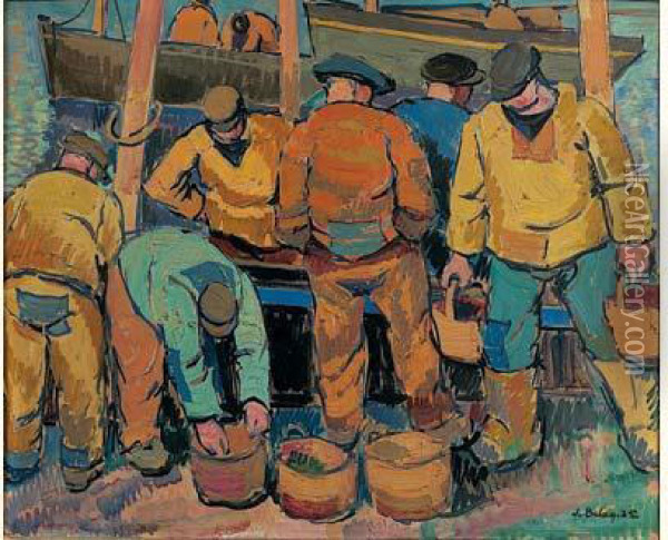 Le Port De Concarneau Oil Painting - Pierre De Belay