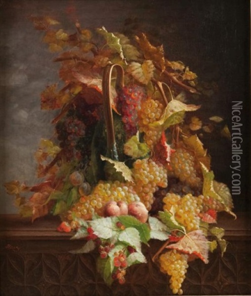 Nature Morte Aux Fruits Oil Painting - Antoine Marzo