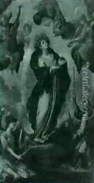 The Immaculate Conception Oil Painting - Girolamo Imparato