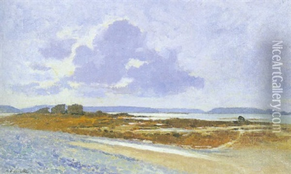 Paysage De Mer En Bretagne Oil Painting - Henri Delavallee