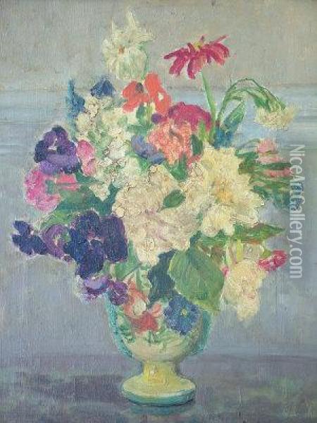 Flower Piece Oil Painting - Elise Atkins
