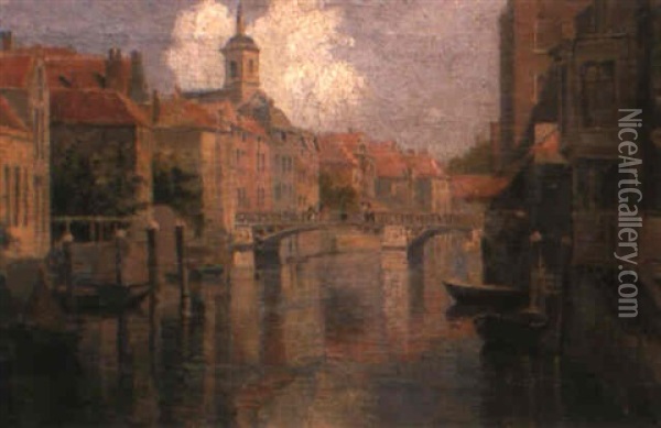 Dordrecht Oil Painting - Johannes Christiaan Karel Klinkenberg