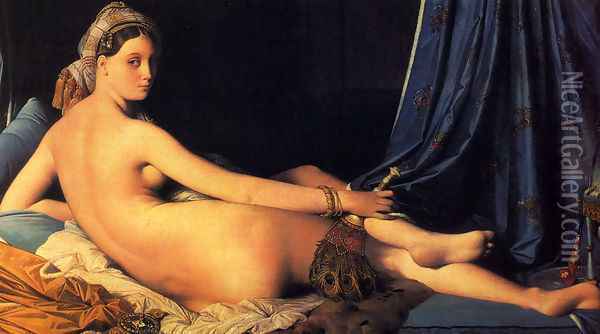 The Grande Odalisque Oil Painting - Jean Auguste Dominique Ingres