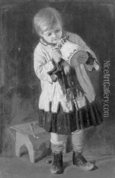 Junge Mit Leerem Milchkrug Oil Painting - William Mulready