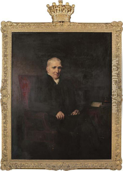 Portrait Of John Scott Oil Painting - Henry Perronet Briggs