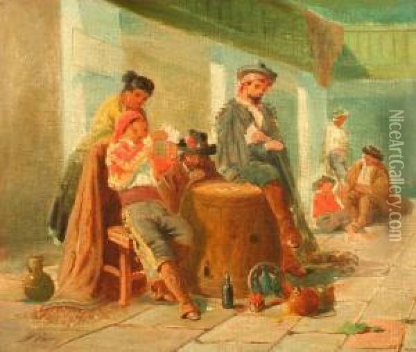 In Andalusien Oil Painting - H. Perry