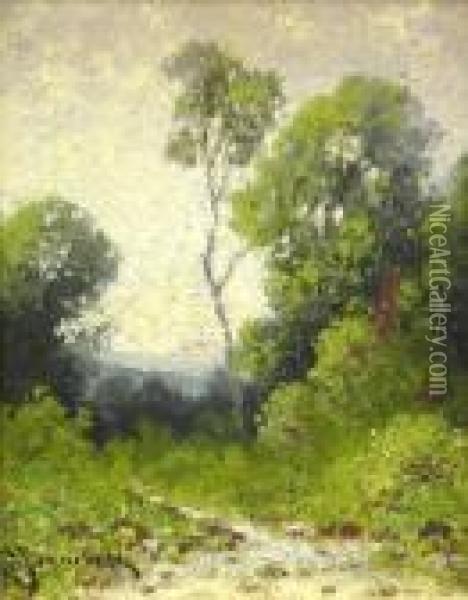 A Verdant Landscape Oil Painting - Carl Henrik Jonnevold