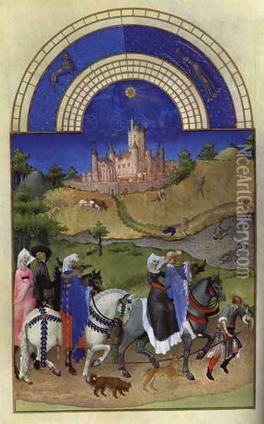 Les tres riches heures du Duc de Berry- Aout (August) 1412-16 Oil Painting - Jean Limbourg