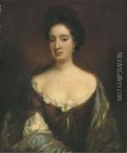 Portrait Of Lady Sarah Benson Oil Painting - William Wissing or Wissmig