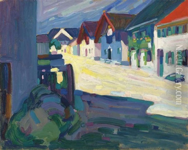 Murnau - Strasse Oil Painting - Wassily Kandinsky