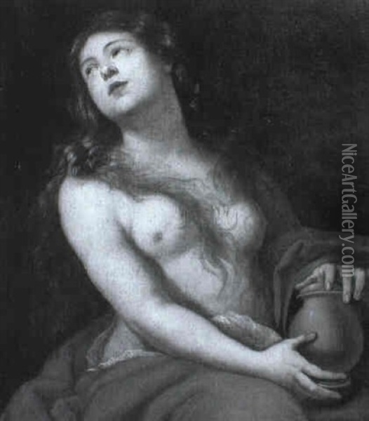 The Penitent Magdalen Oil Painting - Bernardo Cavallino
