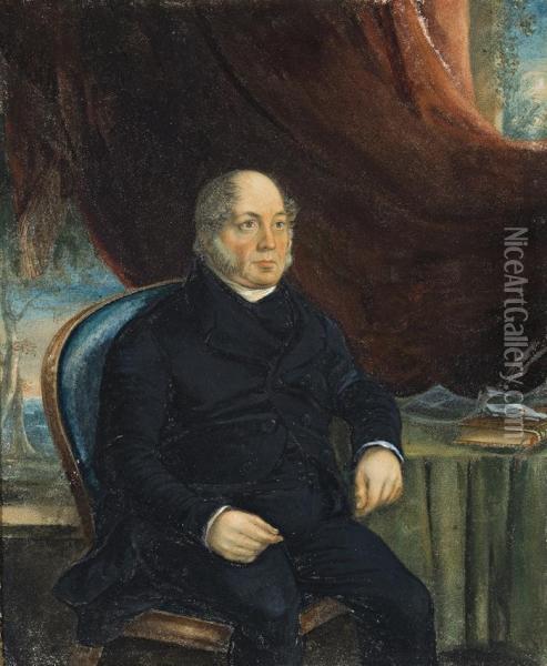 William Watchorn Seated Oil Painting - Geelmuyden Bull Knud