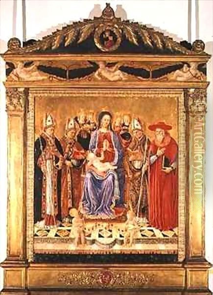 The Virgin and Child Enthroned with Saints Oil Painting - Giovanni Boccati