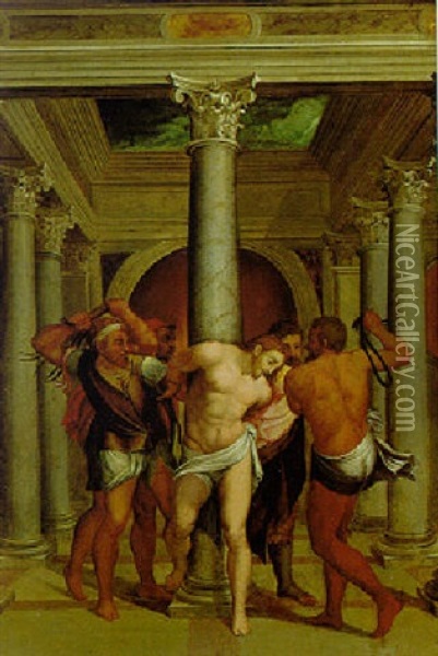 The Flagellation Oil Painting - Sebastiano Del Piombo