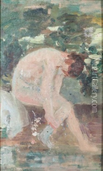 Femme Au Bain Oil Painting - Leon-Pierre Felix