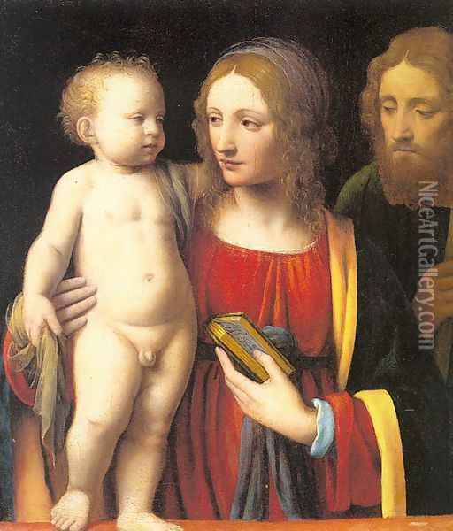 The Holy Family Oil Painting - Bernardino Luini