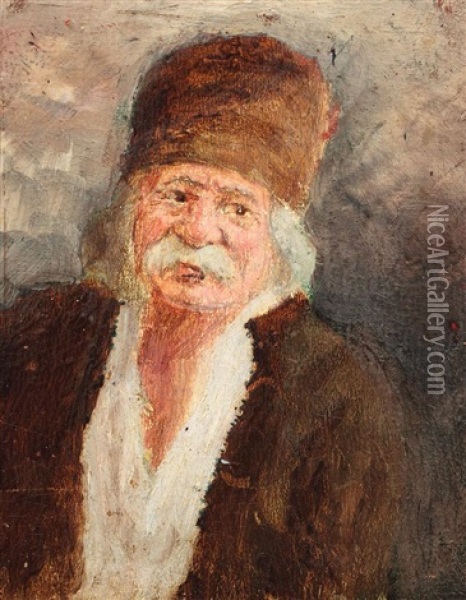 Un Taran Moldovean Oil Painting - Constantin Jiquidi