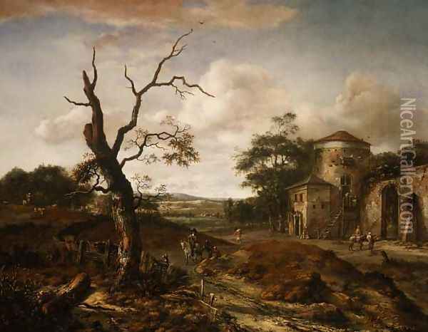 Wooded landscape near Haarlem, 1659 Oil Painting - Jan Wynants