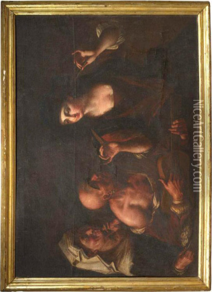 Scena Di Inganno Oil Painting - Giovanni Domenico Lombardi