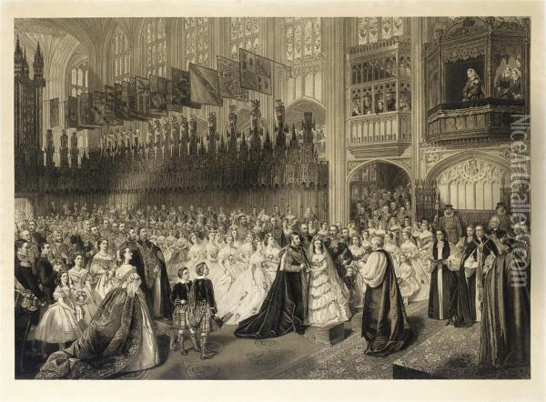 Marriage Of T.r.h. The Prince And Princess Of Wales Oil Painting - William Henry Simmons