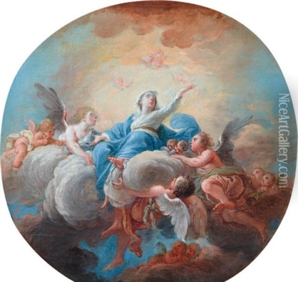 Assomption De La Vierge Oil Painting - Mariano Salvador de Maella