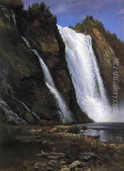 Waterfall Oil Painting - Albert Bierstadt