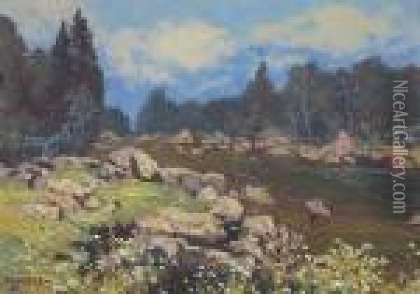 Krajina Z Posazavi Oil Painting - Josef Ullmann