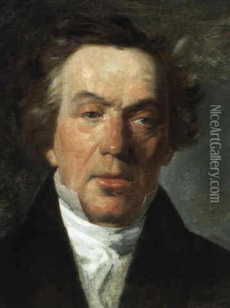 Bildnis Des Lord G. Coy Oil Painting - Friedrich von Amerling