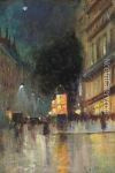 Serata Parigina Oil Painting - Oscar Ricciardi