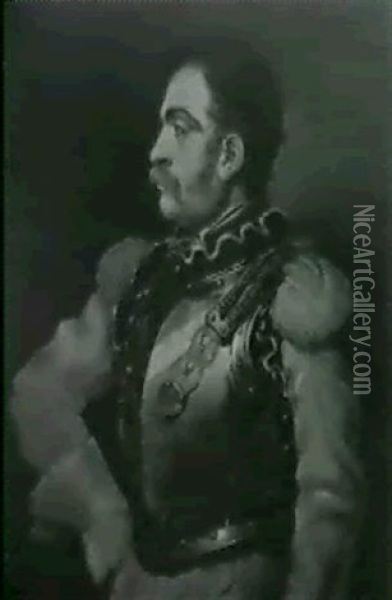 Portrait De Carabinier Oil Painting - Theodore Gericault