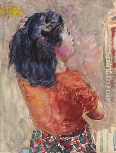 Jeune Fille, Vue De Dos Oil Painting - Pierre Bonnard