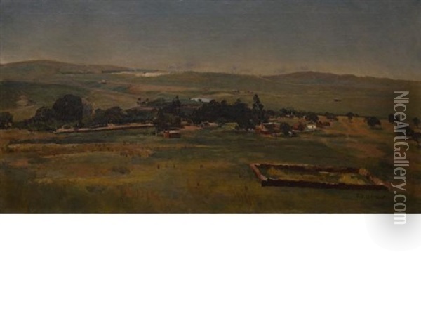 Frederick Jacobus Bezuidenhout's Farm, Bezuidenhout Valley Oil Painting - Frans David Oerder