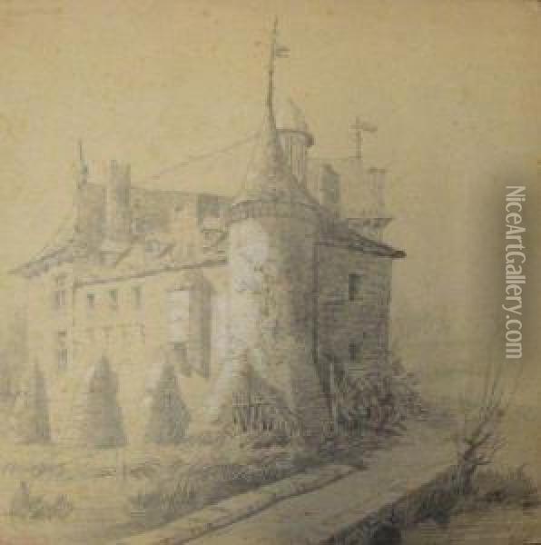 Chateau De Waenrode Oil Painting - Jean Baptiste van Moer