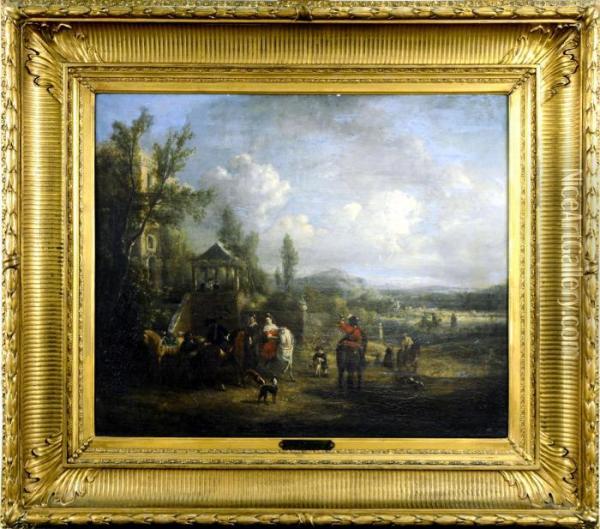 La Halte Des Cavaliers Oil Painting - Pieter Wouwermans or Wouwerman