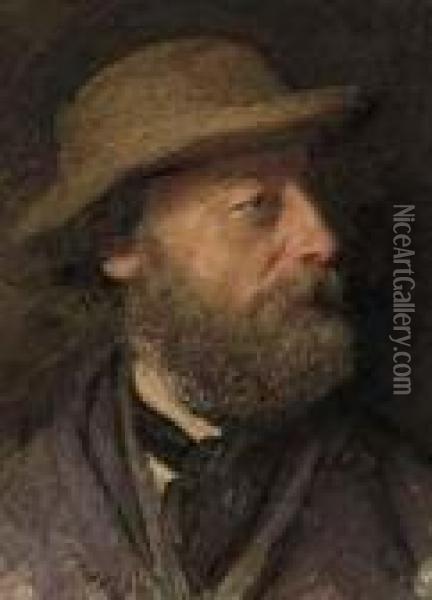 Portrait Of Robert P. Burcham Oil Painting - William Henry Hunt