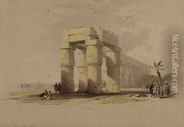 At Luxor, Thebes, Upper Egypt, from Egypt and Nubia, Vol.1 Oil Painting - David Roberts