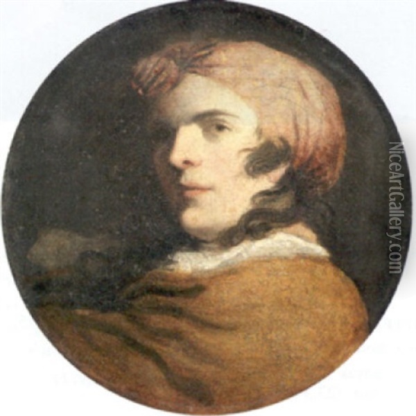 Portrait Of The Artist In Character Oil Painting - John Hamilton Mortimer