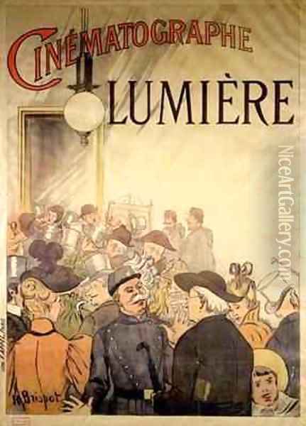 Poster advertising the 'Cinematographe Lumiere' Oil Painting - H. Brispot