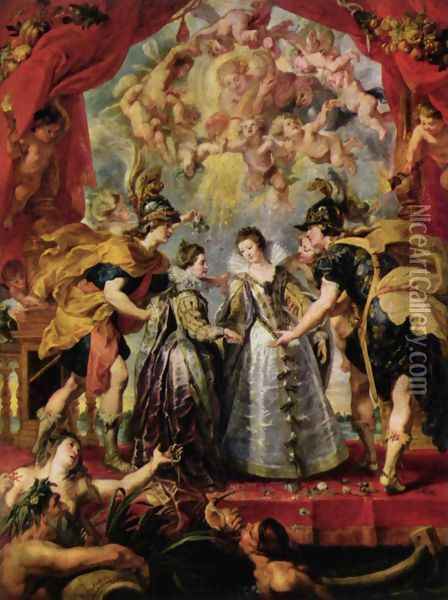 The Exchange of Princesses Oil Painting - Peter Paul Rubens