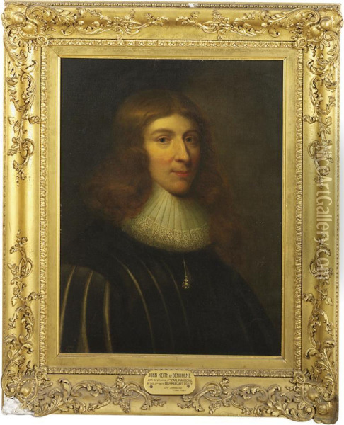 Portrait Of John Keith, 1st Earl Of Kintore Oil Painting - George Jamesone