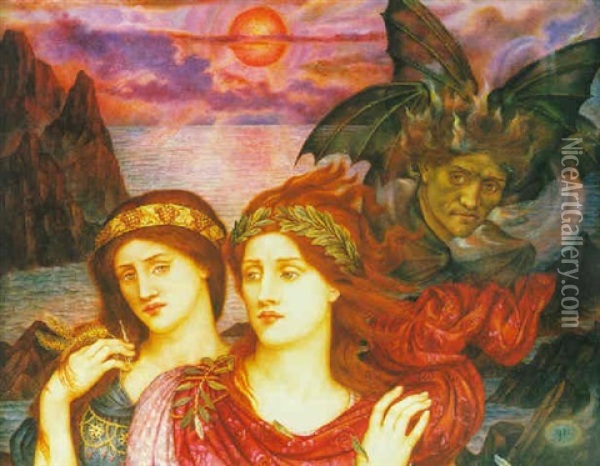 The Vision Oil Painting - Evelyn de Morgan