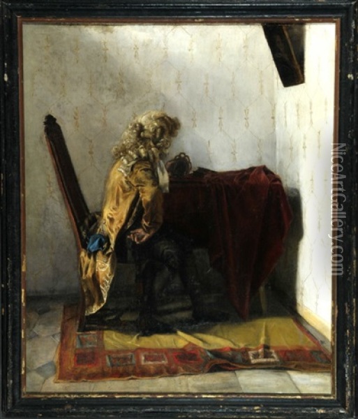 Sitzender Kavalier Oil Painting - Ernst Meisel