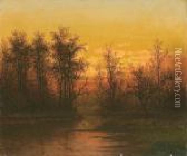 Evening Glow Oil Painting - John Joseph Enneking